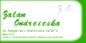 zalan ondreicska business card